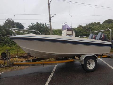 Lovely refurbished 15.6 Ace craft with two Yamaha 40hp elec starts, B/n Trailer Full house!
