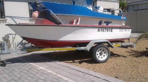 4m boat on registered trailer