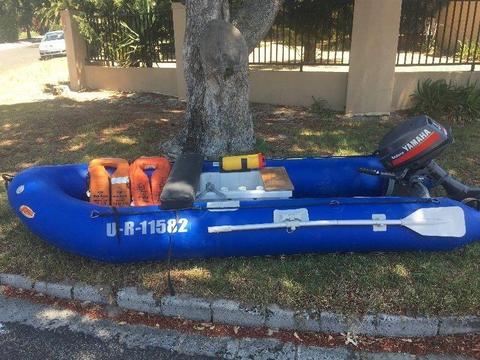 Ark Fishduck with 8hp Yamaha outboard, neg