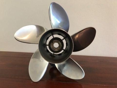 Stainless steel , 5 blade 19pitch propeller
