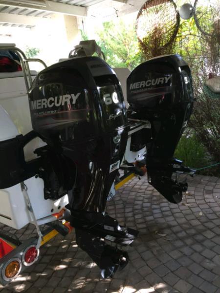 Mercury 60hp fourstroke outboards (pair)