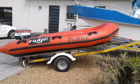 3.8m For Sport Hypolon..25hp Yamaha.On very nice trailer
