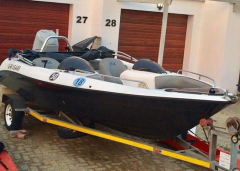Escape 17 boat with 115 Mariner and galvanised trailer