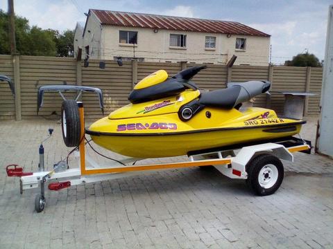 Bombardier XP Jet ski and new trailor