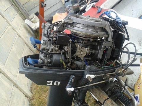 outboard motor, pull start