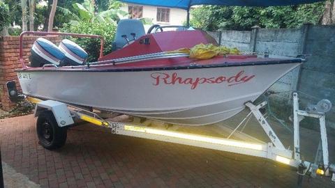 Boat and 2x55 Yamaha motors