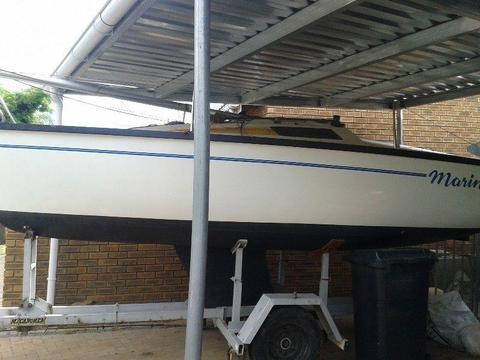 Yacht on trailer