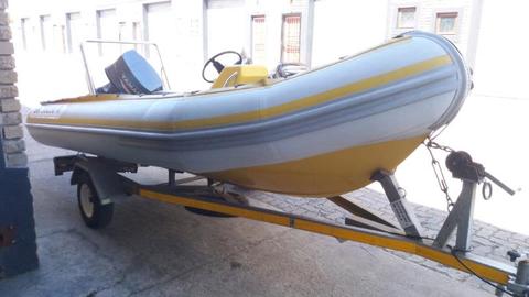 4.7m rubberduck on trailer
