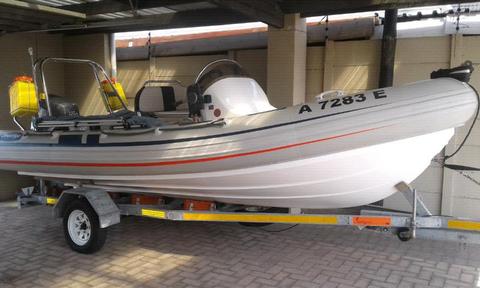 Prestige RibEye 550.Yamaha F100 Four Stroke-Like new!!!
