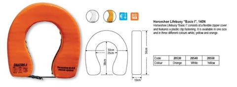 For Sale New Lalizas Horseshoe Lifebuoy 'Basic I' 140N