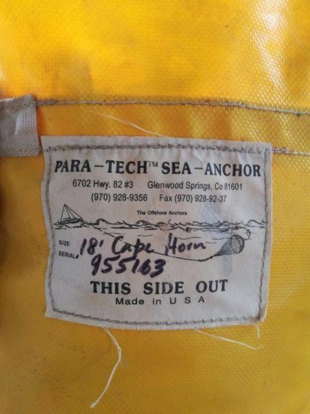 For Sale Preloved Para-Tech Sea-Anchor - 18ft long