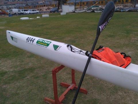 Fenn Elite (glass) for sale - inc brand new Orka paddle & life jacket