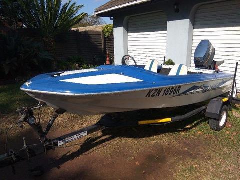 4m boat with 40hp Yamaha and trailer - Price Dropped R10 000 Urgent