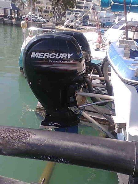 2 Mercury 150 H/P outboards , very economic 4 stroke engines
