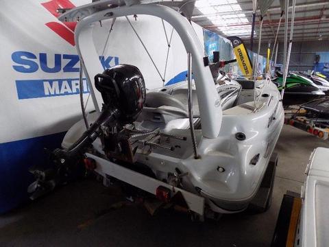 Indigo Stealth 430 Jetboat on trailer