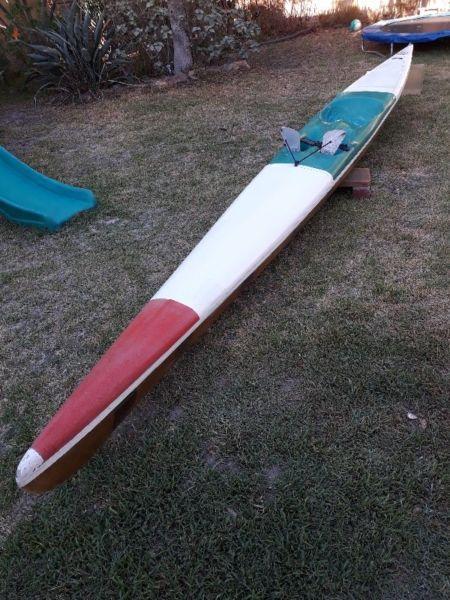 Surfski fibreglass kayak