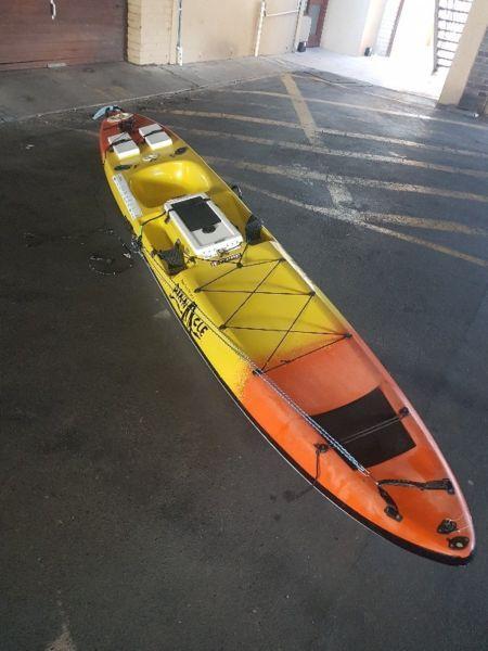 Pinnacle fishing kayak with fishfinder