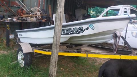 River boat with 2hp motor and trailer