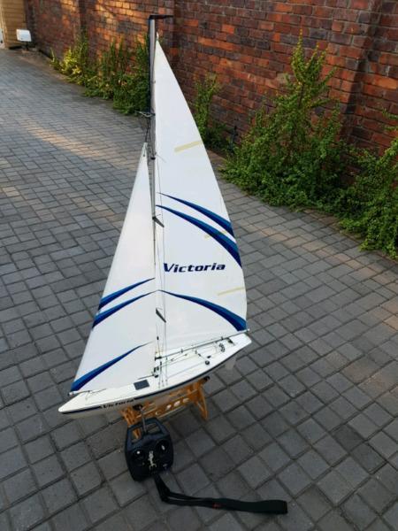 Radio controlled yacht complete