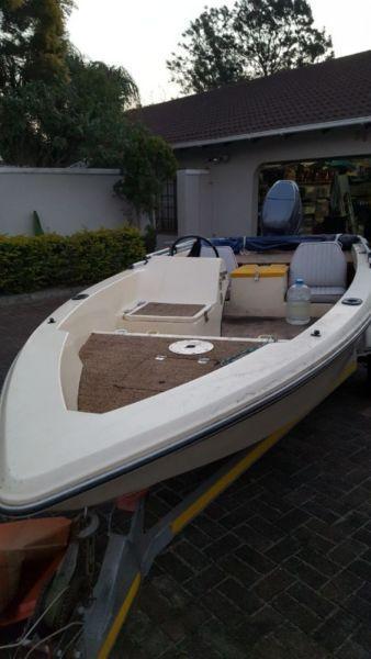 bass boat with 60 Hp