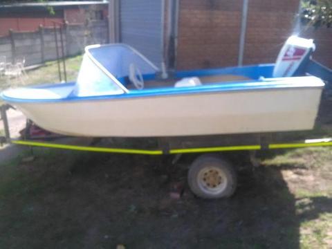 Boat and Trailer with motor