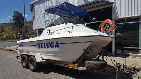 Mallards Swift 575 F/Console with 2x DF90ATL Suzuki 4-strokes , motors 2014 model with +-20hrs