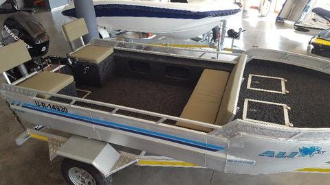 2011 AliCat 420 Aluminium Boat with Mercury 4stroke 50 HP Outboard Engine in new condition