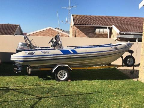 6m rubber duck with 2 x 50hp autolube Yamaha