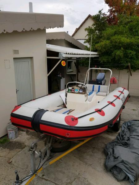 Semi rigid rubber duck 90HP good refurbished condition