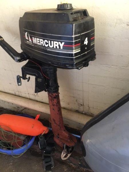 Mercury 4 HP outboard long shaft