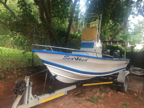 Super dolphin 15'6 solid little rig, 45k