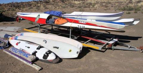 Canoe’s, sea kayaks and windsurfers