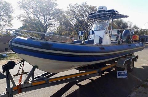 2008 Falcon Super Duck 7,3m with 2 x 115Hp Yamaha 4 Stroke Motors