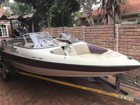 Sensation boat 1600 + mercury 115 motor