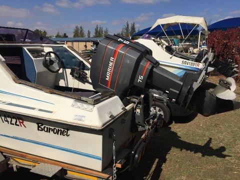 BARONET WITH 75HP MARINER