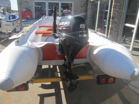 New Suzumar 3,9m inflatable duck with a new15hp Suzuki 4-stroke
