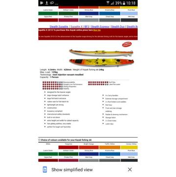 Pink Stealth supalite x fishing kayak