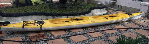 PaddleYak Kayak Swift Hybrid Double Sea Kayak for sale or to swop for longboard surfboard