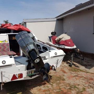 River Boat 5.5 Meters with 100 Mercury Trim and Tilt Motor