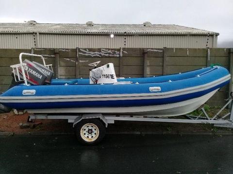 5.5 rubber duck for sale with 2 85hp Yamaha trim and tilt