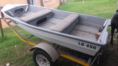 River boat trailer and 2hp Yamaha motor