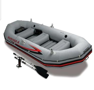 Inflatable boat + electric trolling motor and mount