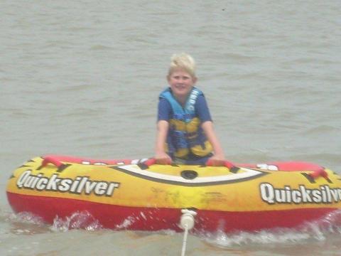 DOUBLE TUBE, ADULT SKI'S & LIFE JACKETS