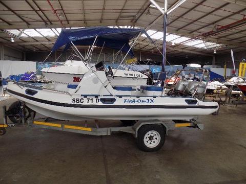 unique 540 on trailer 2 x 50 hp hondas 4 strokes !!!!!!!