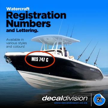 Boat Names, Numbers and Lettering Stickers