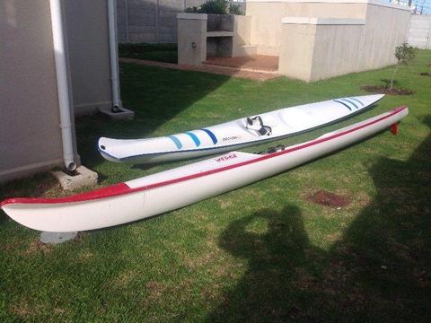 Racing kayaks &oars R1500 each