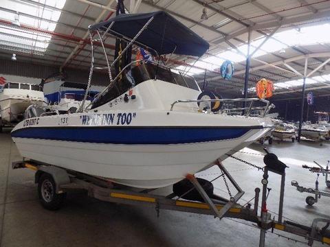 seacat 16 ft on trailer 2 x 60 hp yamahas finance available