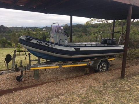 Semi Rigid with 2 x 50hp Yamaha Motors