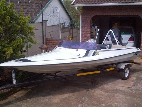 Ski boat with 90 hp motor