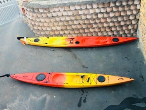 Single seater fishing kayak malachite